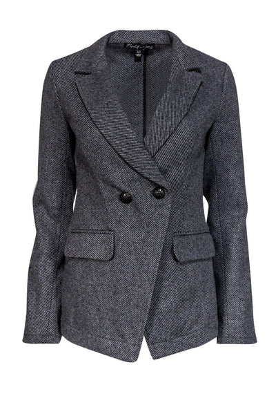 Current Boutique-Elizabeth & James - Grey Wool Blend Double Breasted Blazer Sz XS