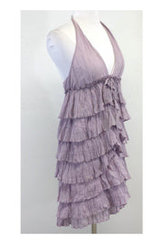 Current Boutique-Elizabeth & James - Lilac Tiered Halter Dress Sz S