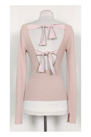 Current Boutique-Elizabeth & James - Pink Ribbed Sweater Sz M