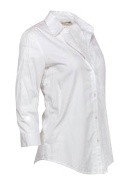 Current Boutique-Elizabeth & James - White Button-Up Long Sleeve Blouse w/ Back Button Design Sz M