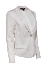 Current Boutique-Elizabeth & James - White Scrolled Textured Blazer Sz 10