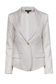 Current Boutique-Elizabeth & James - White Scrolled Textured Blazer Sz 10