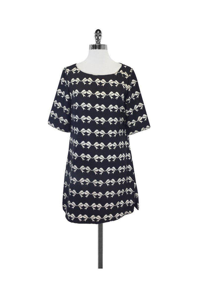 Current Boutique-Elizabeth McKay - Black & White Bow Print Dress Sz 4