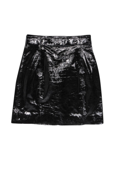 Current Boutique-Elizabeth Sulcer x Miss Sixty - Black Patent Leather Miniskirt Sz M