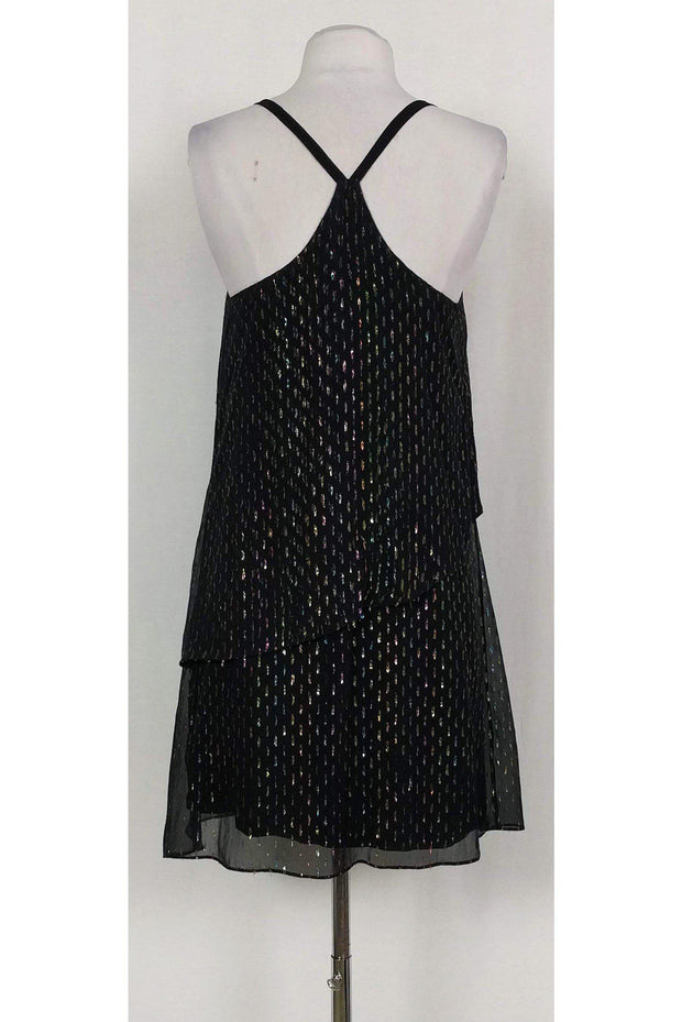 Current Boutique-Ella Moss - Black & Multicolor Ruffle Dress Sz S