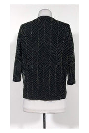 Current Boutique-Ella Moss - Black Semi-Sheer Beaded Jacket Sz L