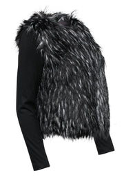 Current Boutique-Ella Moss - Grey Faux Fur Jacket Sz S