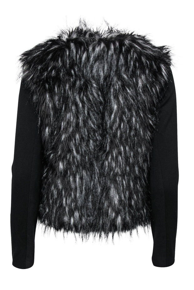 Current Boutique-Ella Moss - Grey Faux Fur Jacket Sz S