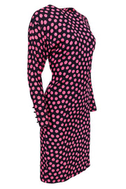 Current Boutique-Emanuel Ungaro - Black & Pink Polka Dot Dress Sz 6