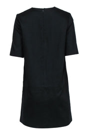 Current Boutique-Emerson Fry - Black Short Sleeve Cotton Shift Dress w/ Pockets Sz M
