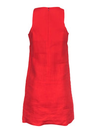 Current Boutique-Emerson Fry - Tomato Red Woven Shift Dress w/ Front Pockets Sz XS