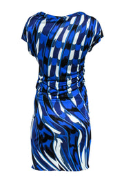 Current Boutique-Emilio Pucci - Blue Swirled Silky Drop-Waist Dress Sz 4