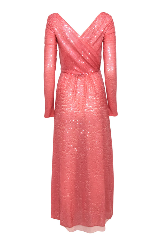 Current Boutique-Emilio Pucci - Pink Sequin Long Sleeve Gown Sz 4