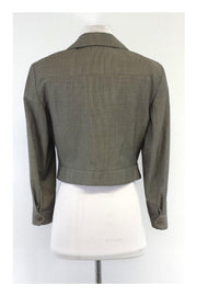 Current Boutique-Emporio Armani - Black & Cream Houndstooth Wool Jacket Sz 6