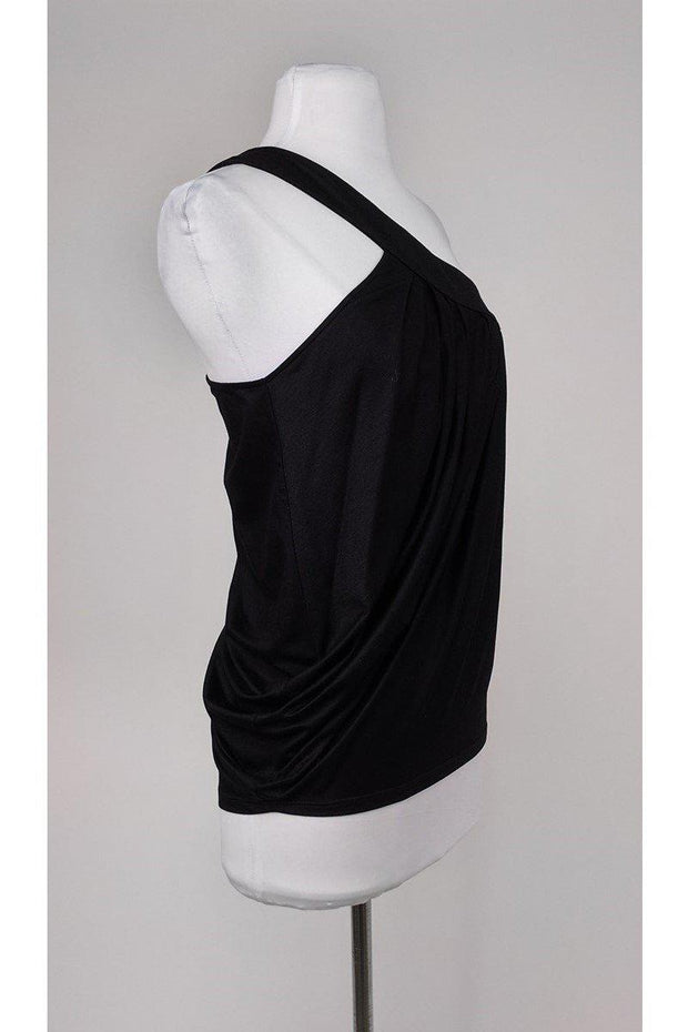 Current Boutique-Emporio Armani - Black One Shoulder Blouse Sz 4
