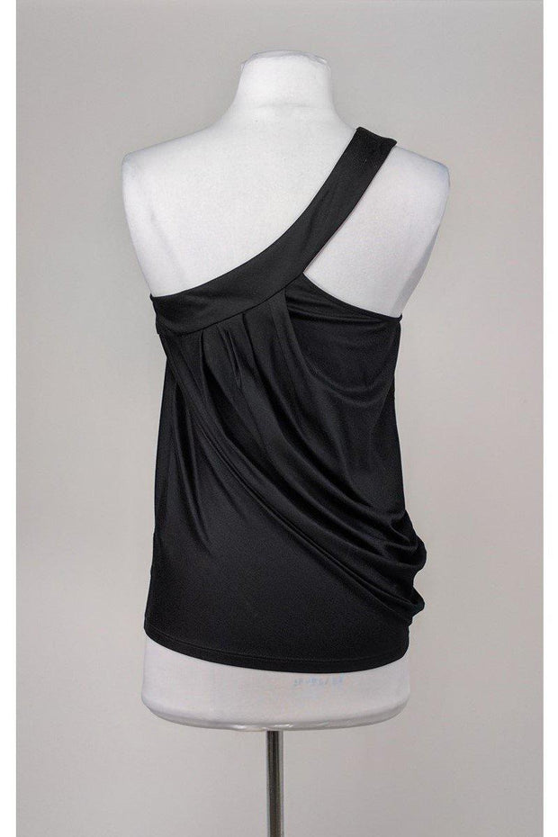 Current Boutique-Emporio Armani - Black One Shoulder Blouse Sz 4
