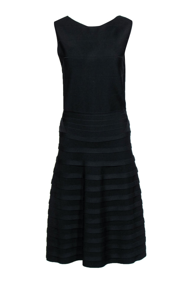 Current Boutique-Emporio Armani - Black Sleeveless Tiered Dress Sz 8