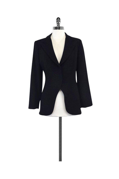 Current Boutique-Emporio Armani - Black Wool Jacket Sz 6