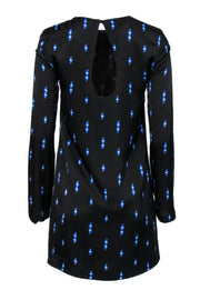 Current Boutique-Equipment - Black Shift Dress w/ Blue Lightning Bolt Print Sz XS