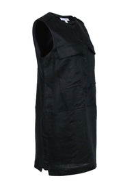 Current Boutique-Equipment - Black Sleeveless Snap Down Dress w/ Bust Pockets Sz M