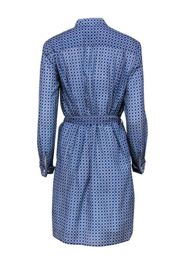 Current Boutique-Equipment - Blue Printed Shirt Dress w/ Belt Sz M