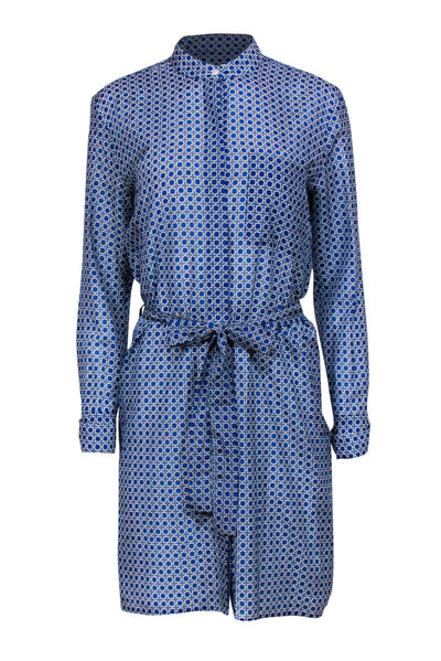 Current Boutique-Equipment - Blue Printed Shirt Dress w/ Belt Sz M