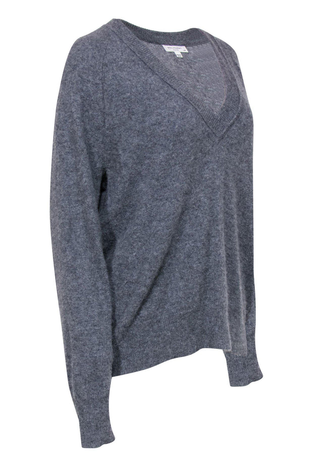 Current Boutique-Equipment - Grey V-Neck Sweater Sz L