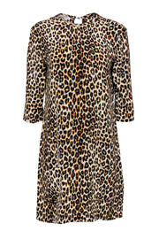 Current Boutique-Equipment - Leopard Print Silk Shift Dress w/ Pockets Sz S