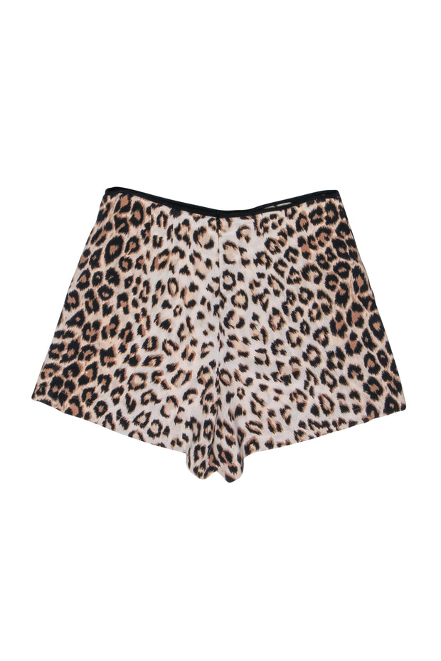 Current Boutique-Equipment - Leopard Print Silk Shorts Sz XS