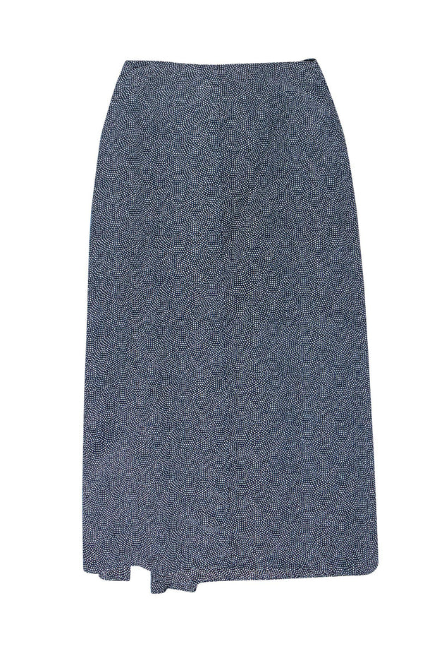 Current Boutique-Equipment - Navy Blue & White Polka Dot Midi Skirt Sz XXS