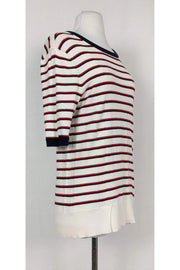 Current Boutique-Equipment - White Striped Sweater Top Sz M