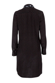 Current Boutique-Equipment x Kate Moss - Black Polka Dot Shirt w/ Star Print Tie Sz XS