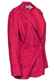 Current Boutique-Equipment x Tabitha Simmons - Hot Pink Star Print "Hampton" Blazer Sz 6