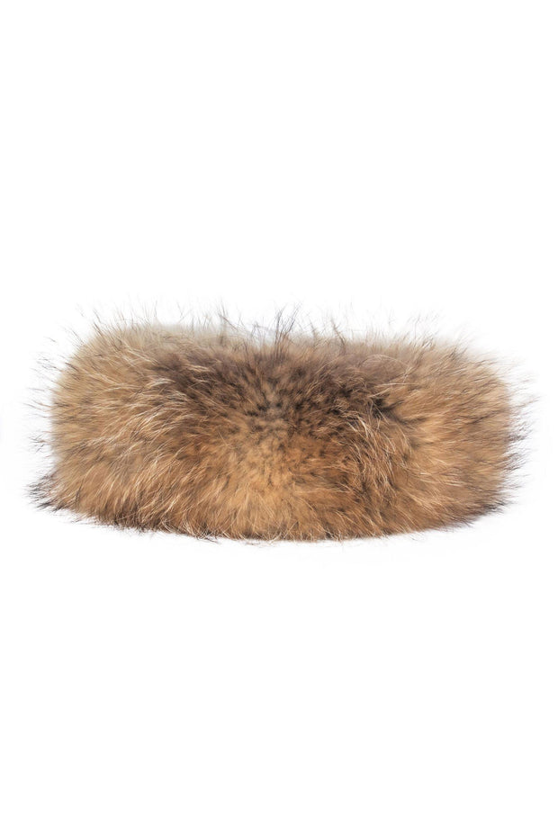 Current Boutique-Eric Javits - Tan Fur Wrap-Around Headband