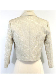 Current Boutique-Erin Fetherston - Cream Jacquard Cropped Jacket Sz 0