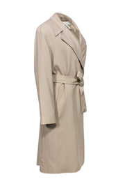 Current Boutique-Escada - Beige Wool Single Button Trench Coat Sz 6