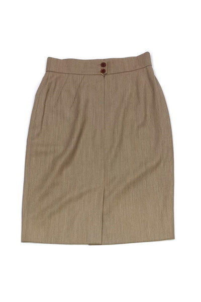 Current Boutique-Escada - Beige Wool Skirt Sz M
