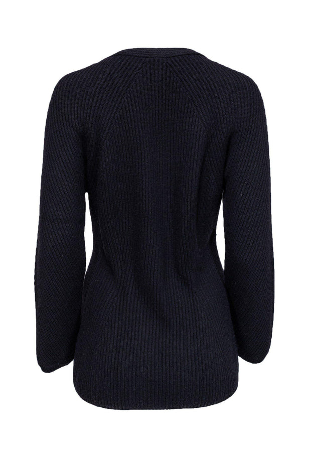 Current Boutique-Escada - Black Button-Up Knit Cardigan Sz 8