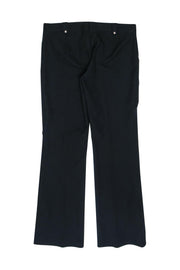 Current Boutique-Escada - Black Lace-Up Straight Leg Trousers Sz 6