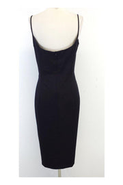 Current Boutique-Escada - Black Silk Beaded Bustier Dress Sz 12