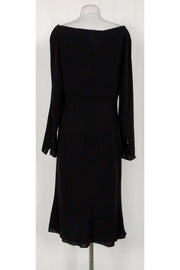 Current Boutique-Escada - Black Silk Long Sleeve Dress Sz 12