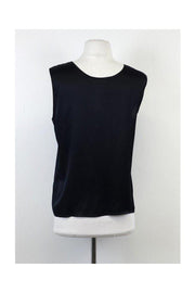 Current Boutique-Escada - Black Sleeveless Silk Blouse Sz 8