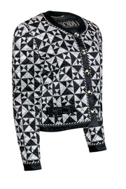 Current Boutique-Escada - Black & White Quilted Cropped Jacket Sz 8