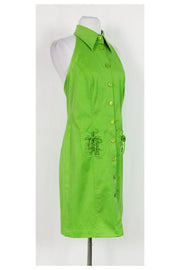 Current Boutique-Escada - Bright Green Halter Dress Sz 8