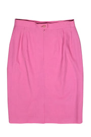 Current Boutique-Escada - Bubblegum Pink Wool Pencil Skirt Sz 8