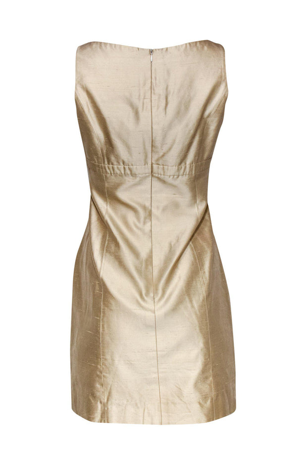 Current Boutique-Escada - Champagne Silk Cocktail Dress Sz 8