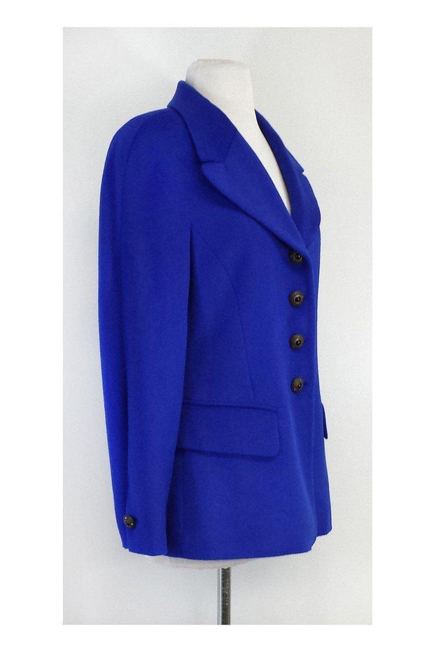Current Boutique-Escada - Cobalt Blue Wool & Angora Jacket Sz 6