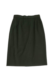 Current Boutique-Escada - Green Wool Pencil Skirt Sz 4