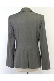 Current Boutique-Escada - Grey & Black Wool Blazer Sz 6
