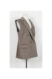 Current Boutique-Escada - Grey Wool & Cashmere Vest Sz 10